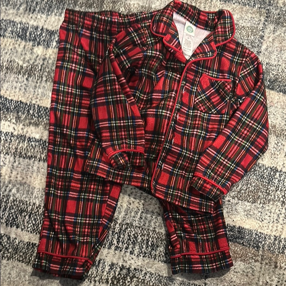 Little Me Red Plaid Toddler Pajama Set